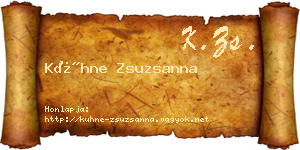 Kühne Zsuzsanna névjegykártya