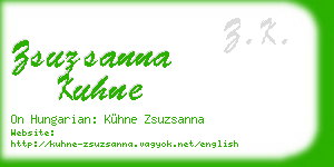 zsuzsanna kuhne business card